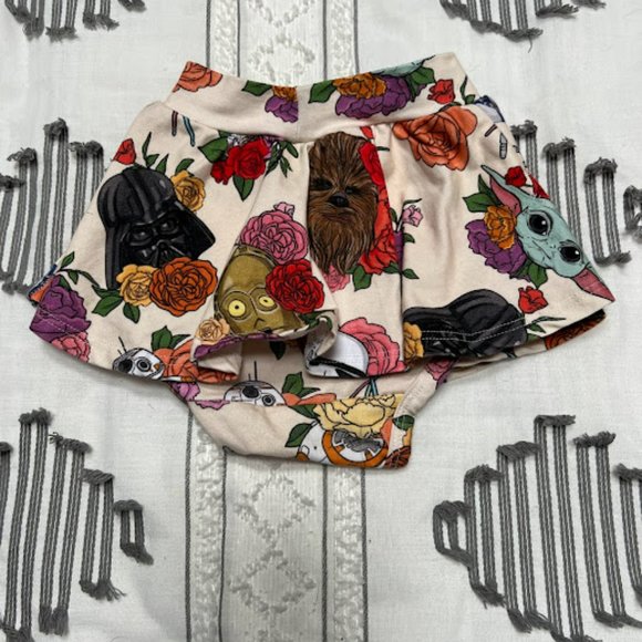 Wild Rich Kids Star Wars Darth Vader Chewbacca Crop Top and Skirted Bummies - Picture 2 of 5